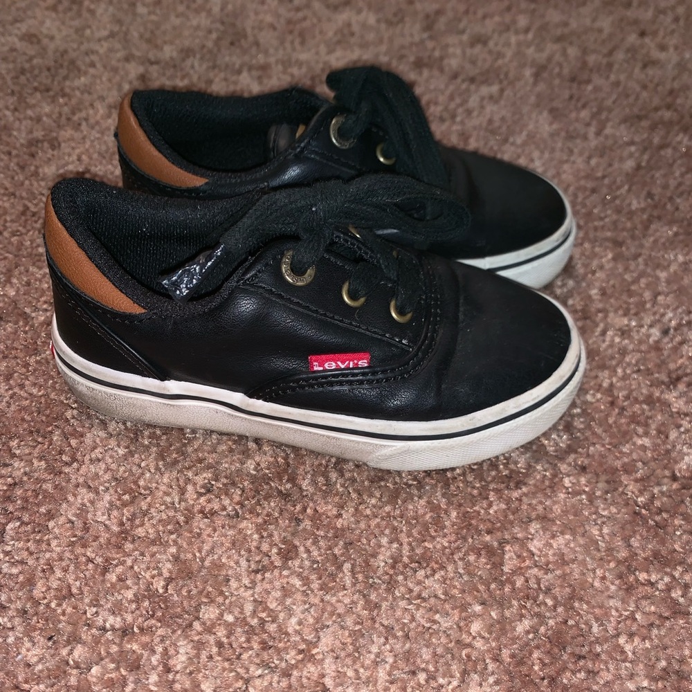 Black Leather Levi Shoes